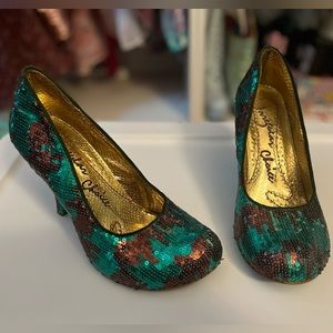 Irregular Choice Sequin Pumps